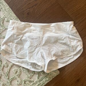 Women's White Athletic Shorts